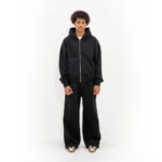 350 GSM Black Zip Up Hoodie 3.webp