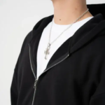 350 GSM Black Zip Up Hoodie 7.webp