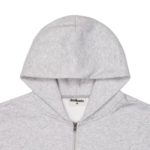 350 GSM Heather Grey Zip Up Hoodie 1.webp