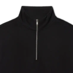 600 GSM Black Quarter Zip Sweatshirt 1.webp