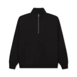 600 GSM 'Black' Quarter Zip Sweatshirt