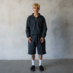600 GSM Black Quarter Zip Sweatshirt 2.webp