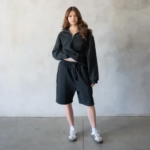 600 GSM Black Quarter Zip Sweatshirt 6.webp