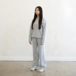 600 GSM 'Heather Grey' Fleece Crewneck (3)