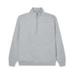600 GSM 'Heather Grey' Quarter Zip Sweatshirt