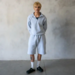 600 GSM 'Heather Grey' Quarter Zip Sweatshirt (5)