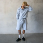 600 GSM 'Heather Grey' Quarter Zip Sweatshirt (6)