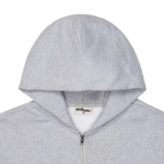600 GSM Heather Grey Zip Up Hoodie 1.webp
