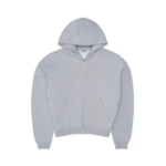 600 GSM 'Heather Grey' Zip Up Hoodie