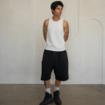 Black Baggy Sweat Shorts 2.webp