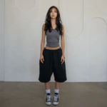 Black Baggy Sweat Shorts 5.webp