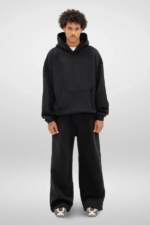 350 GSM 'Black' Fleece Sweatpants (1)