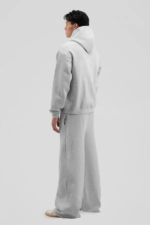 350 GSM Heather Grey Baggy Sweatpants 2.webp